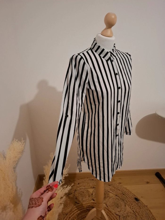 Chemise longue rayée Bel & Bo taille S 36 - photo numéro 7