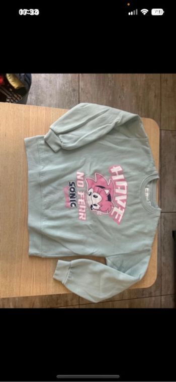 Sweat sonic taille 11/12 ans
