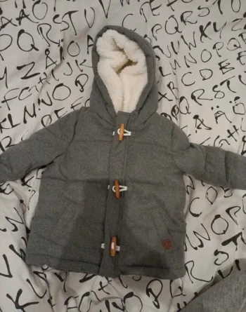 Manteau chaud gris kiabi 18 mois