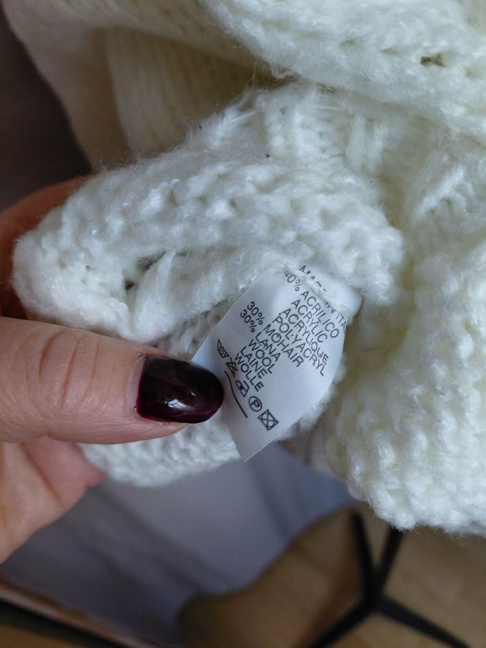 Très beau gilet pull femme T U couleur blanc cassé - photo numéro 8