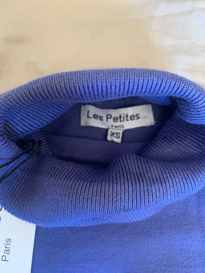 Pull col roulé Les Petites bleu mauve - photo numéro 4