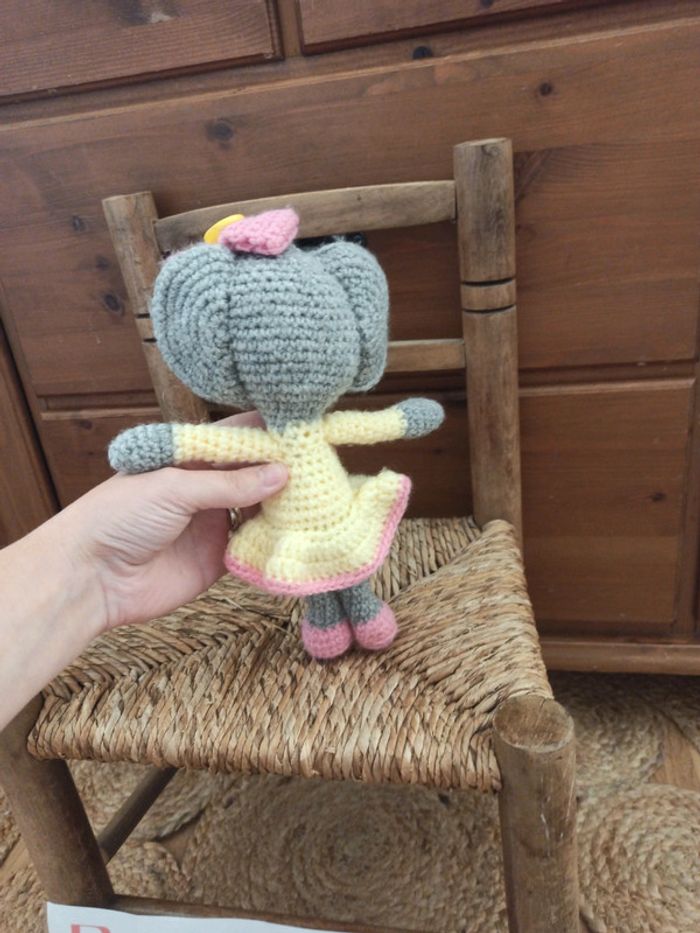 peluche melle souris crochet fait main tbe - photo numéro 3