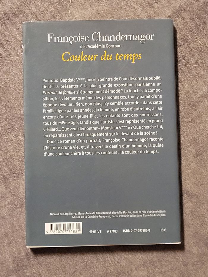 Couleur du temps Françoise Chandernagor - photo numéro 2