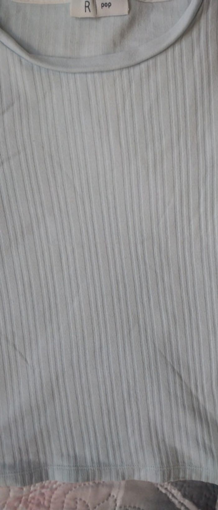 Haut côtelé bleu ciel mc fille 14 ans la redoute - photo numéro 6