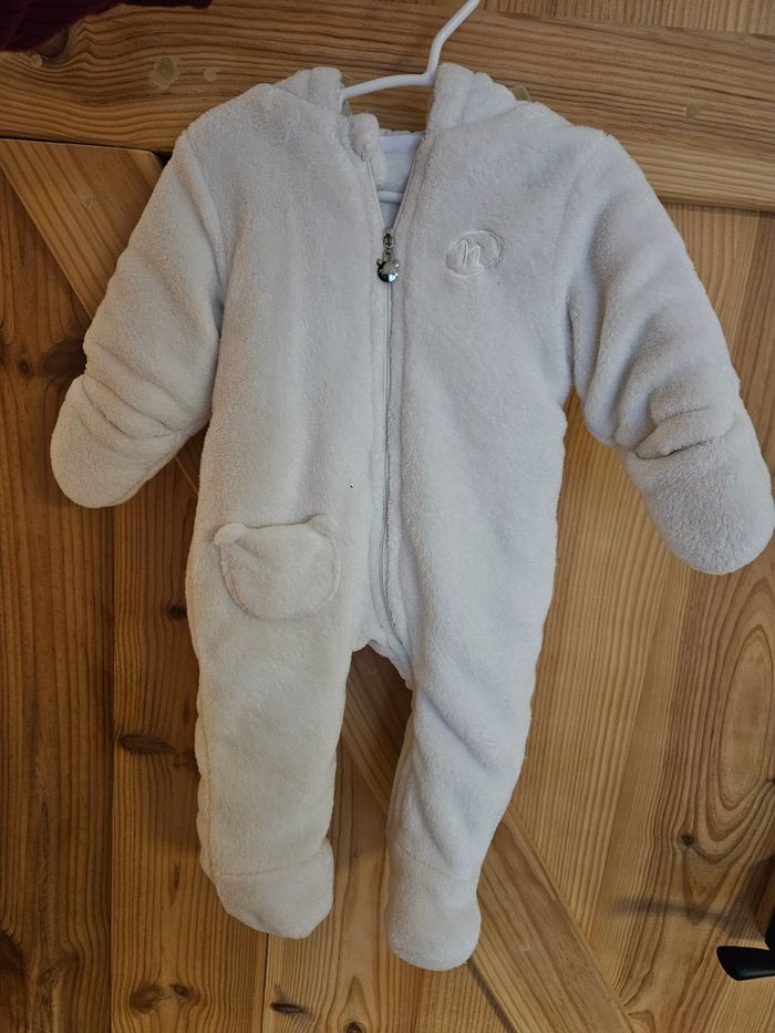 Combinaison pilote neuve Noukie's blanche 6 mois