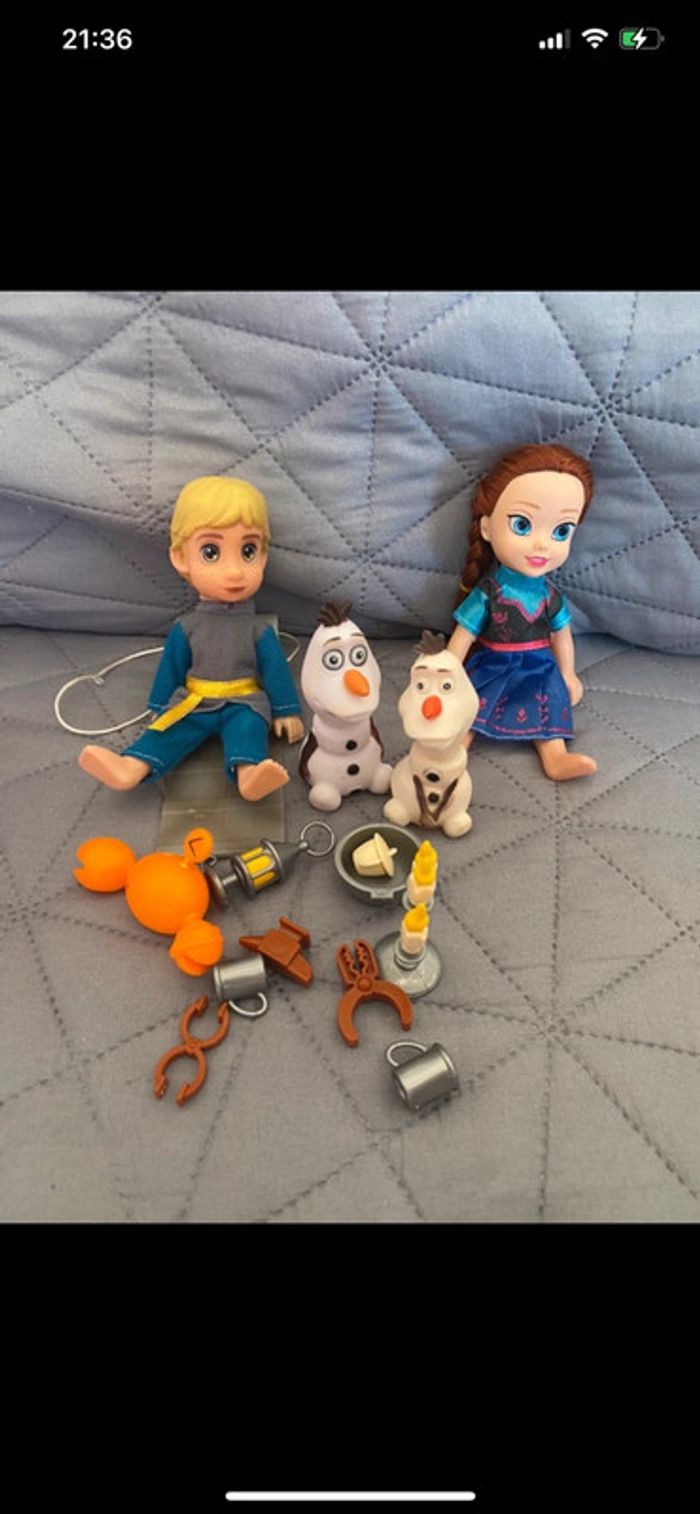 Maison Frozen reine des neiges + accessoires + personnages dolls Anna et kristoof - photo numéro 3