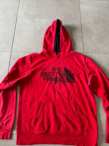 Sweat à capuche rouge The North Face, taille S, bon état