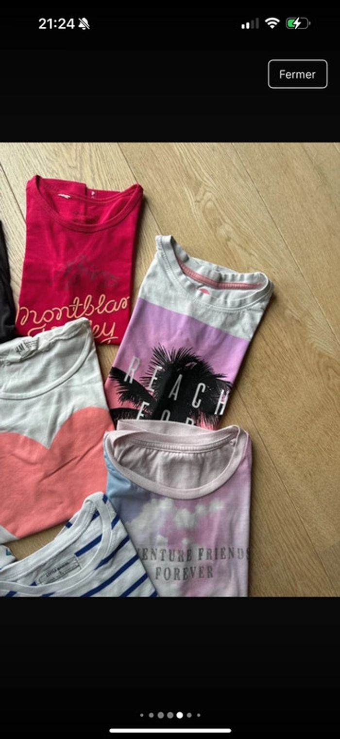 Lot de t-shirt fille courte manche - photo numéro 5