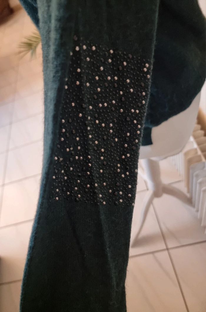 Pull vert col V neuf - photo numéro 6