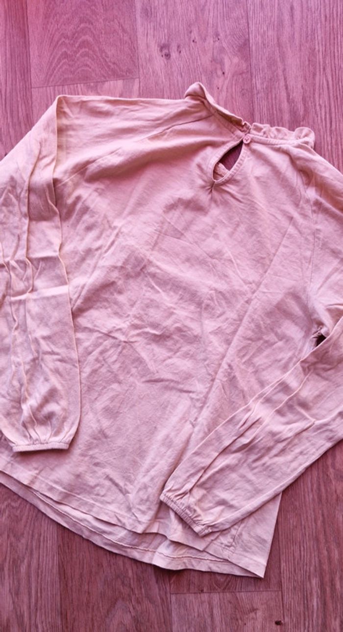 T shirt manches longues jaune pale verbaudet 14 ans TBE - photo numéro 5