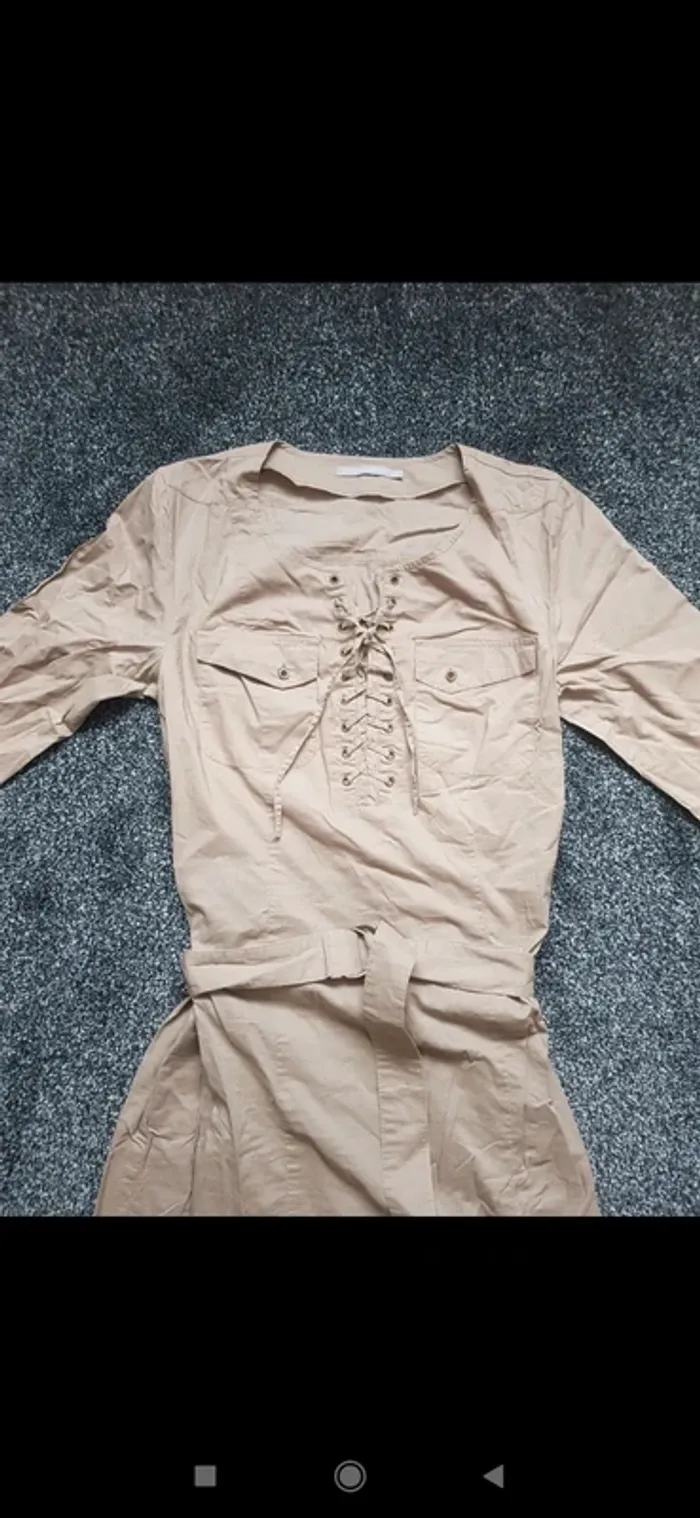 Robe d"été style safari 3 suisses beige T40 - photo numéro 2