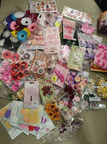 Lot fleurs scrapbooking