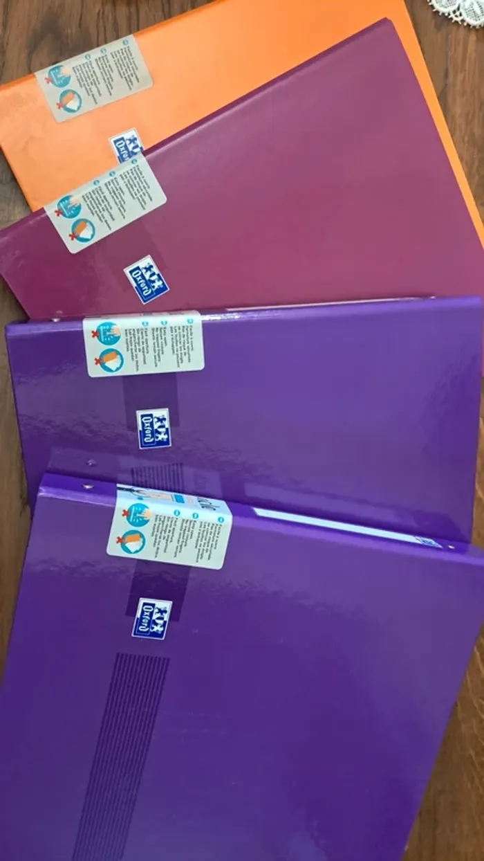 Lot de 4 classeurs Oxford NEUFS