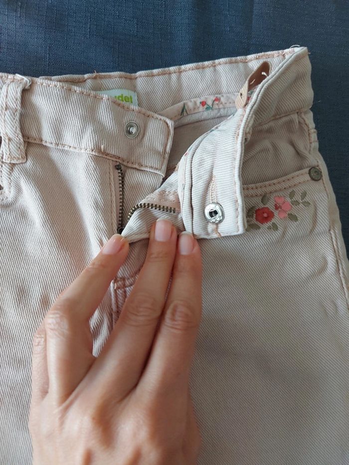 Bermuda en jeans rose poudre Vertbaudet 5 ans - photo numéro 6