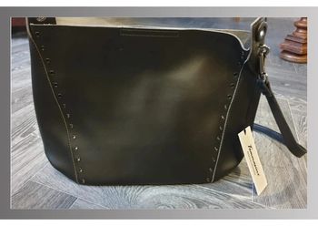 Sac à main Tommasini en cuir noir