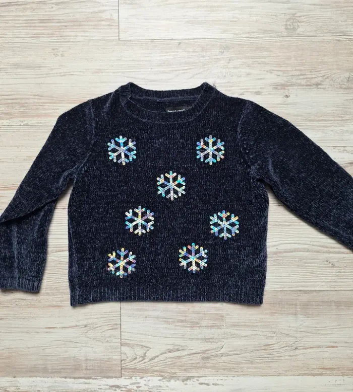 Pull bleu et holographique