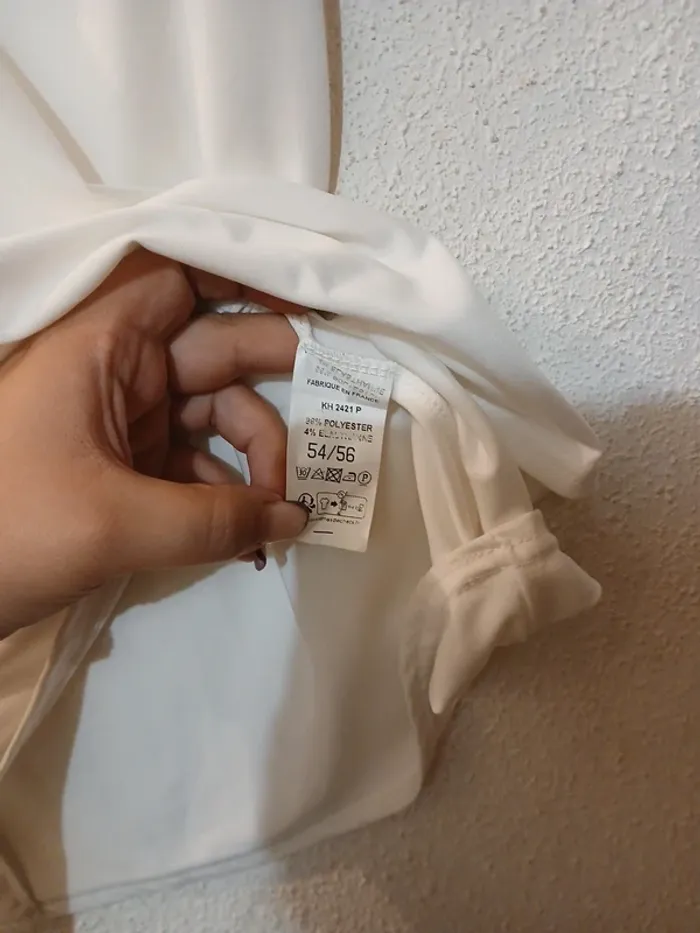 Blouse légère/fluide blanc " tissaia " taille 54/56 - photo numéro 3