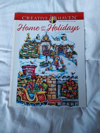 Livre à colorier home for the holidays de Teresa goodridge