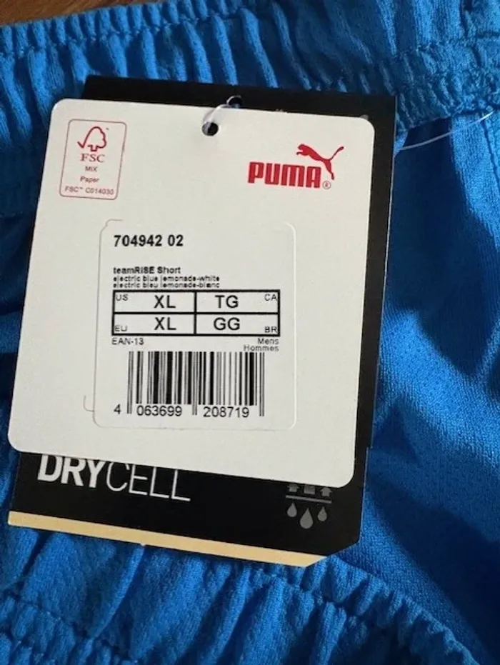 short de football puma bleu taille XL - photo numéro 8