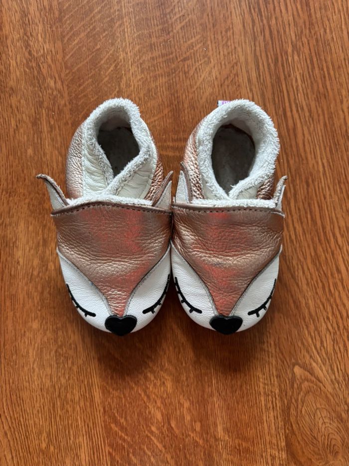 Chaussons en cuir Bibalou renarde - photo numéro 2