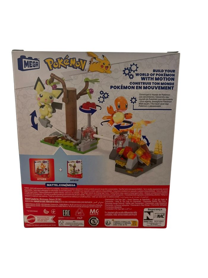 Pokémon Mega Contrux Danse flammes de Salamèche 81 pièces Mattel neuf - photo numéro 2