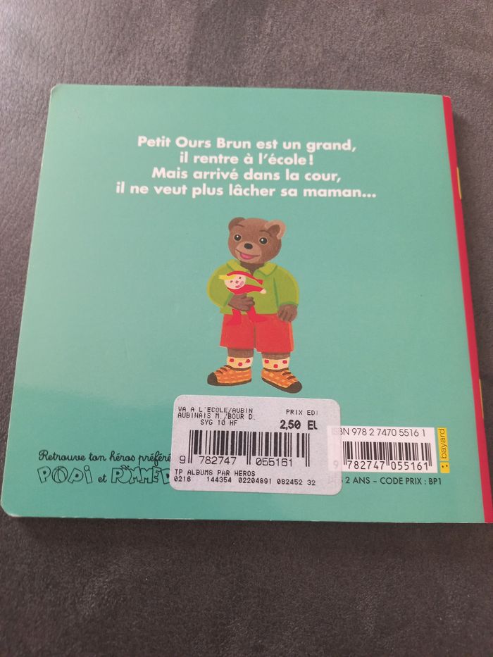 Livre bébé petit ours brun va à l'école - photo numéro 2