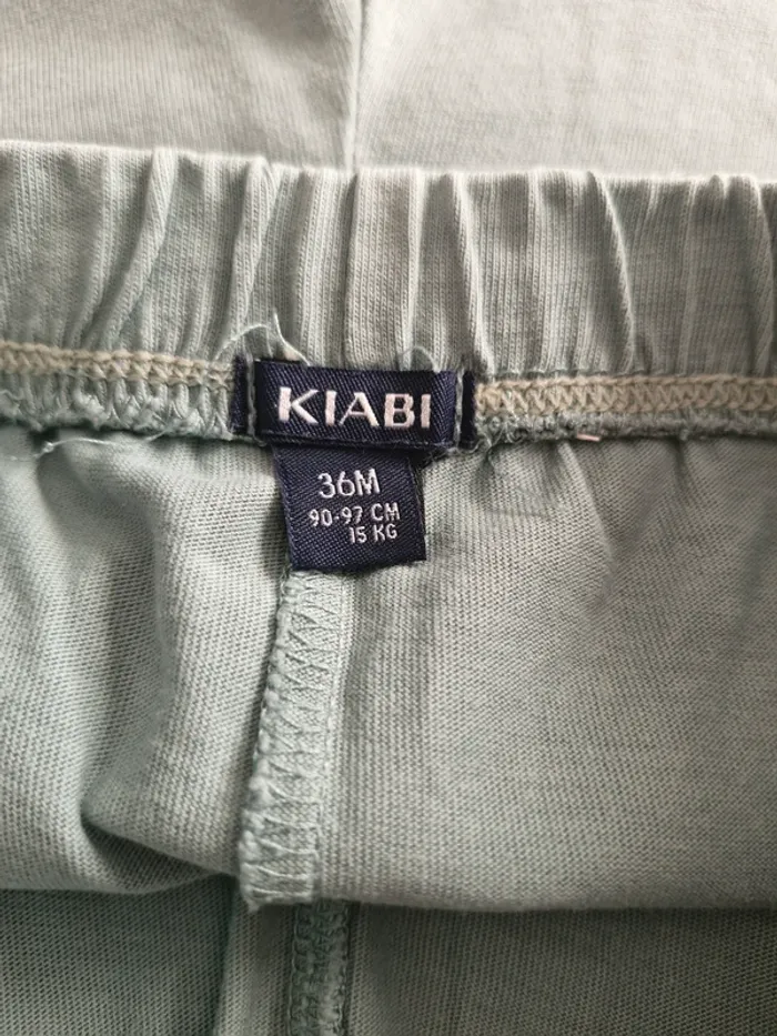 Short bébé mixte 36 mois Kiabi vert d’eau coton - photo numéro 2