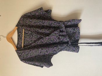 blouse imprimé fleuri avec ceinture