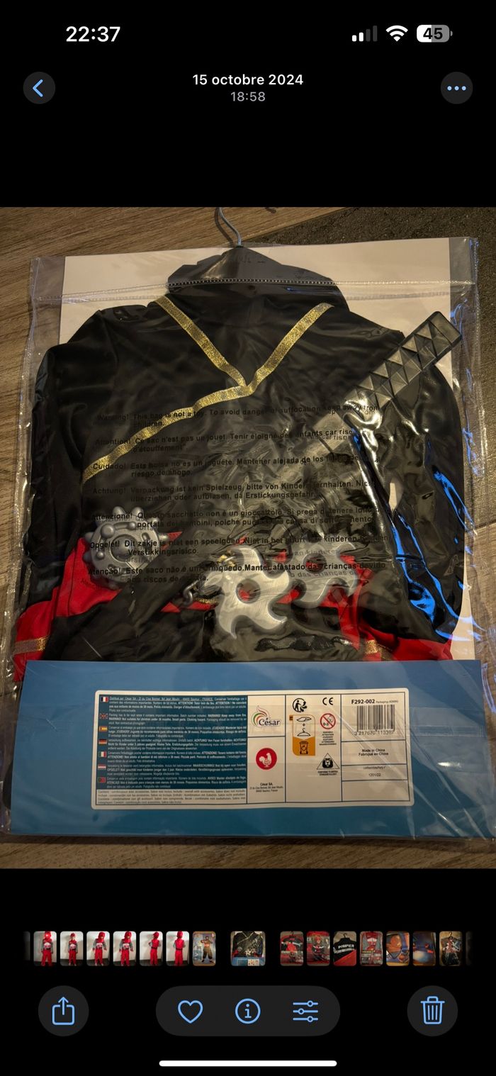 Déguisement ninja avec accessoires - photo numéro 3