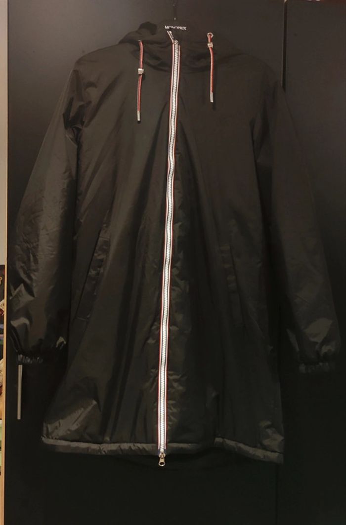 Blouson long noir fourré Laura Jo