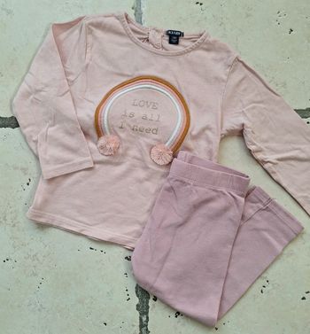 Ensemble haut et legging Kiabi rose - 2 ans