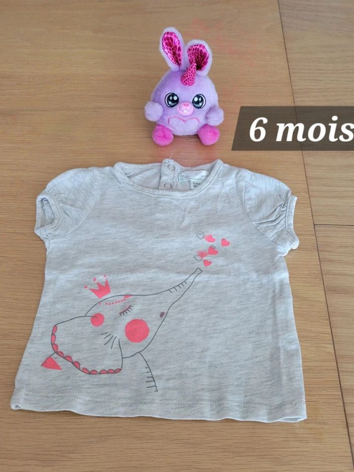 T shirt 6 mois Mes Petits Cailloux.
