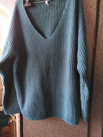 Pull vert manches longues