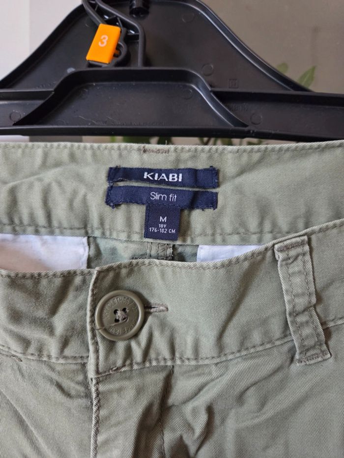 Pantalon chino slim vert - photo numéro 2