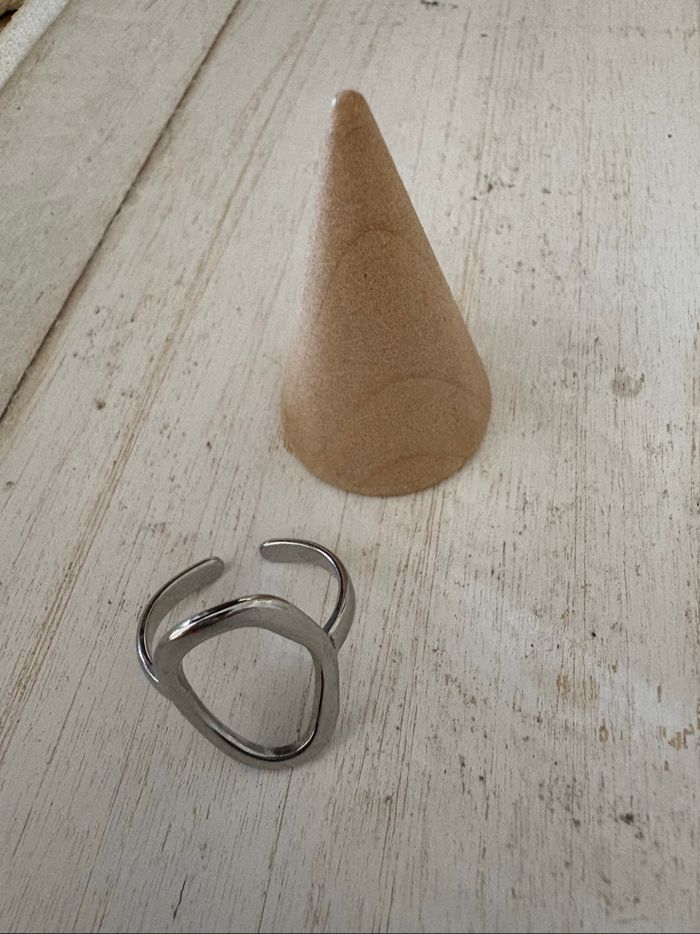Bague argentée acier inoxydable - photo numéro 4