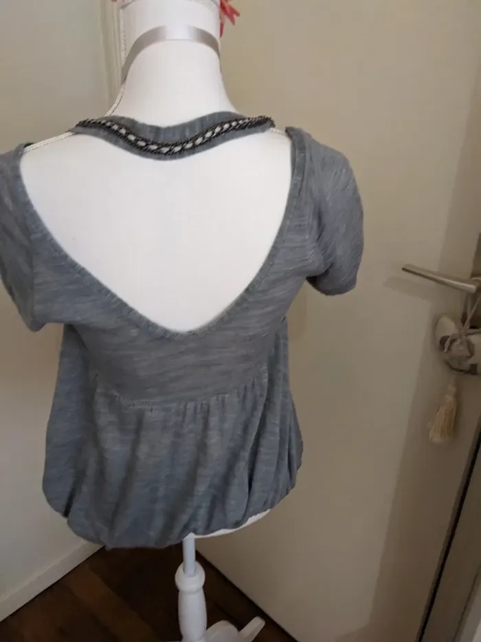 Pull Pinko gris et strass - photo numéro 6