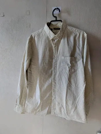 Chemise à carreaux blanche "Celio"