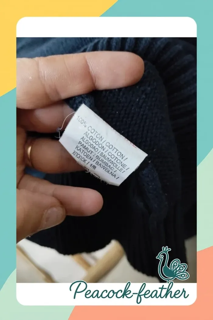 Pull bleu xxl/44 owk homme - photo numéro 3