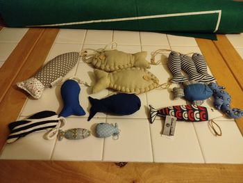 Lot poissons tissu