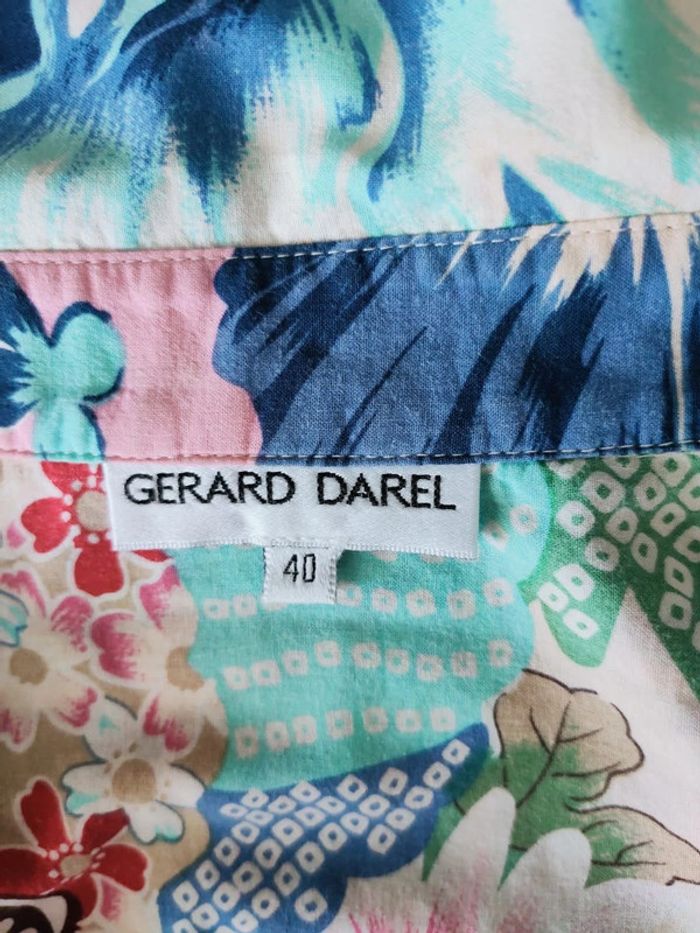 Chemisier Gérard Darel patchwork fleuri, 100% coton, taille 40, allure bohème chic - photo numéro 4