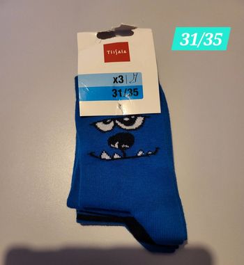 🪀 Lot de 3 paires de chaussettes Tissaia 31/35 neuf 🪀