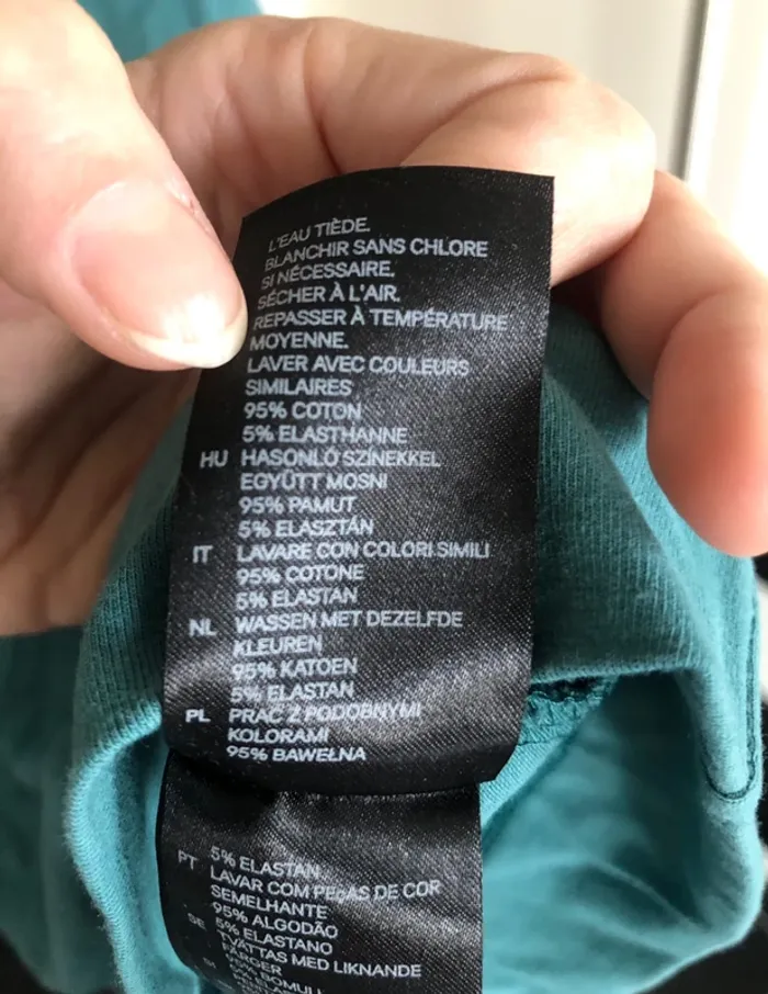 Robe turquoise à manches courtes H&M en coton taille 38 / M neuve avec étiquette. - photo numéro 18