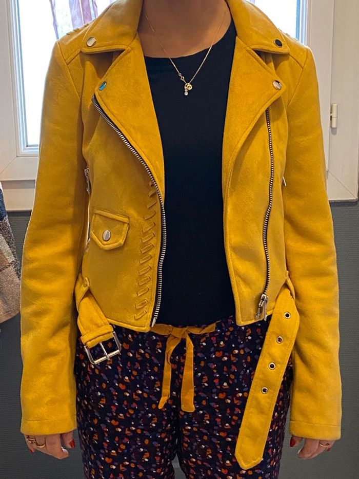 Veste style perfecto jaune C&A