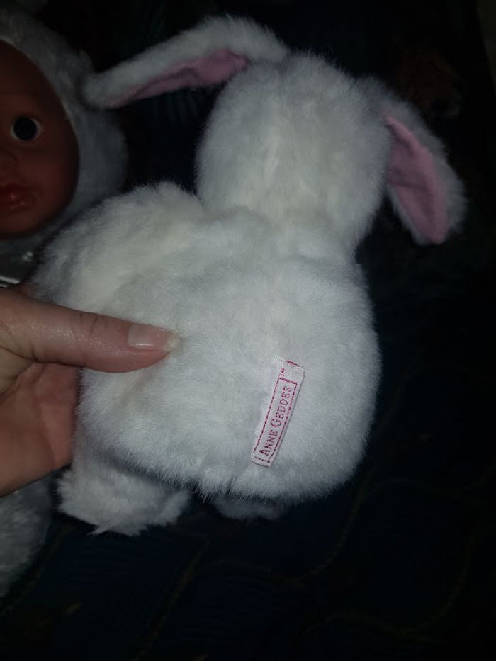 Gros Bébé poupée peluche 50cm collection vintage déguisé + lapin Anne Geddes - photo numéro 5