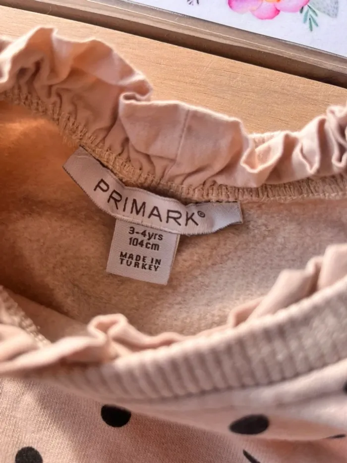 Sweat col froufrou à pois primark 4 ans - photo numéro 2