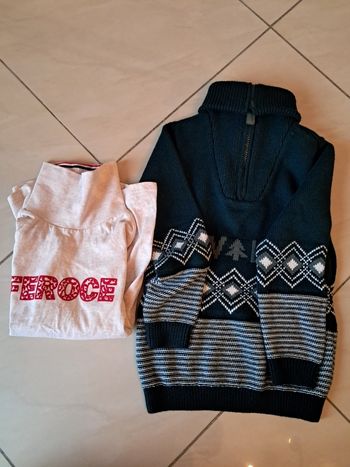 Pull+sous-pull Sergent Major 7A 8€