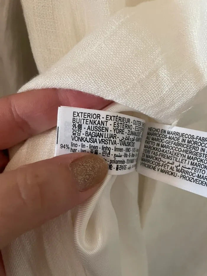 Magnifique manteau, blanc cassé, Zara, taille, L. Collection 2025. - photo numéro 10