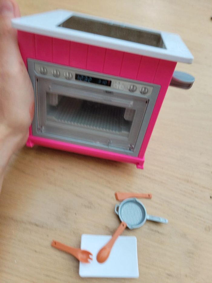 Jouet électronique barbie plan de travail table de cuisson accessoires - photo numéro 3