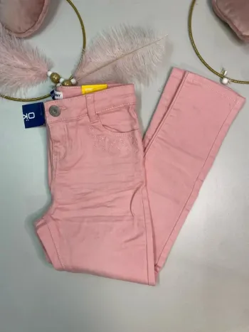 Jeans fille - skinny - rose - neuf - Okaïdi - Taille 7 ans