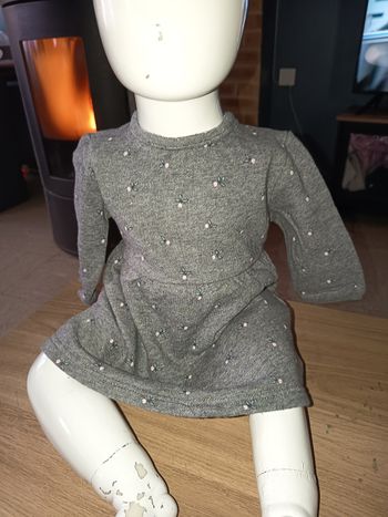 Robe manches longues grise